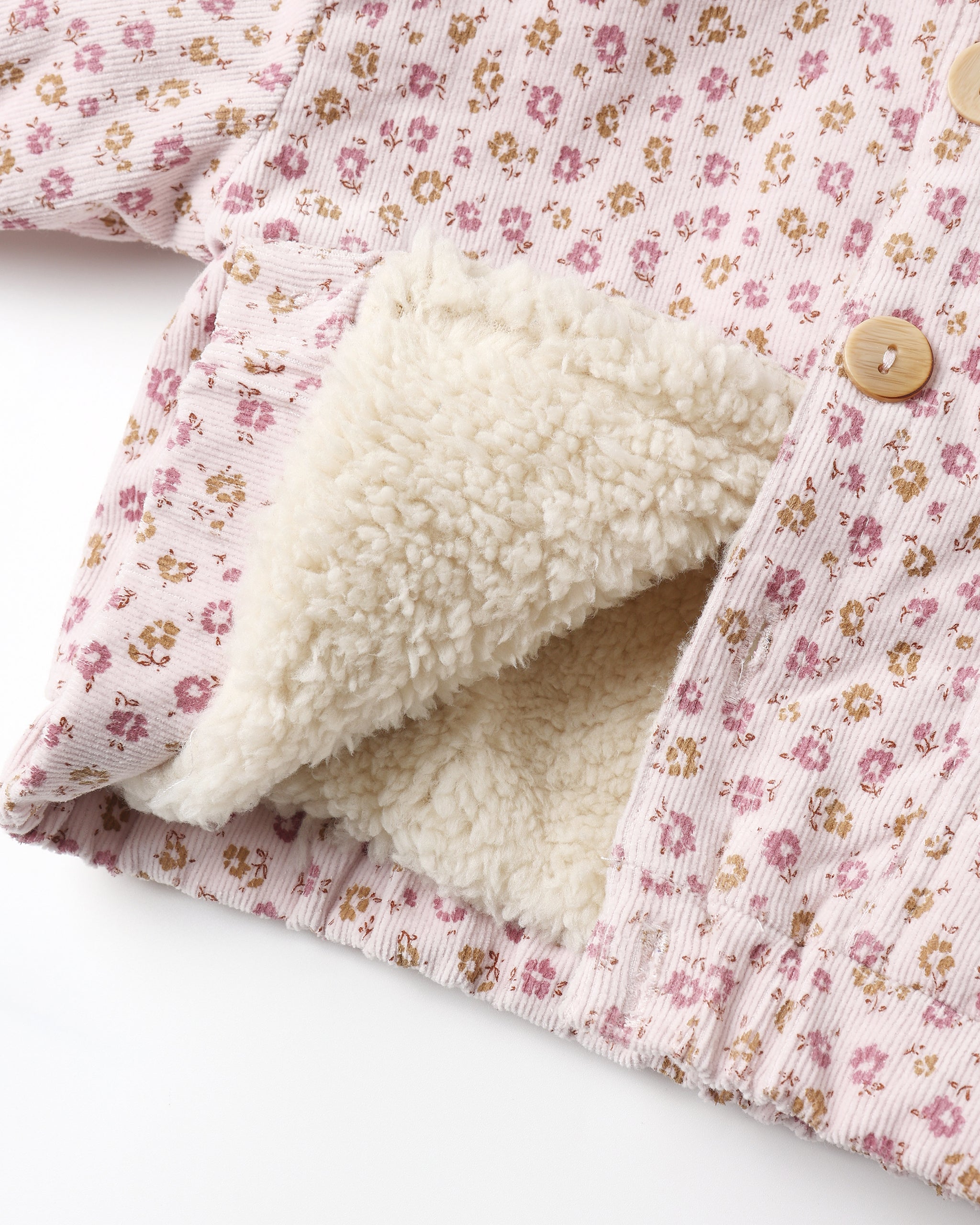 Corduroy Hooded Jacket - Wildflowers