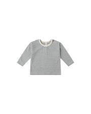 Long Sleeve Tee - Ocean Micro Stripe
