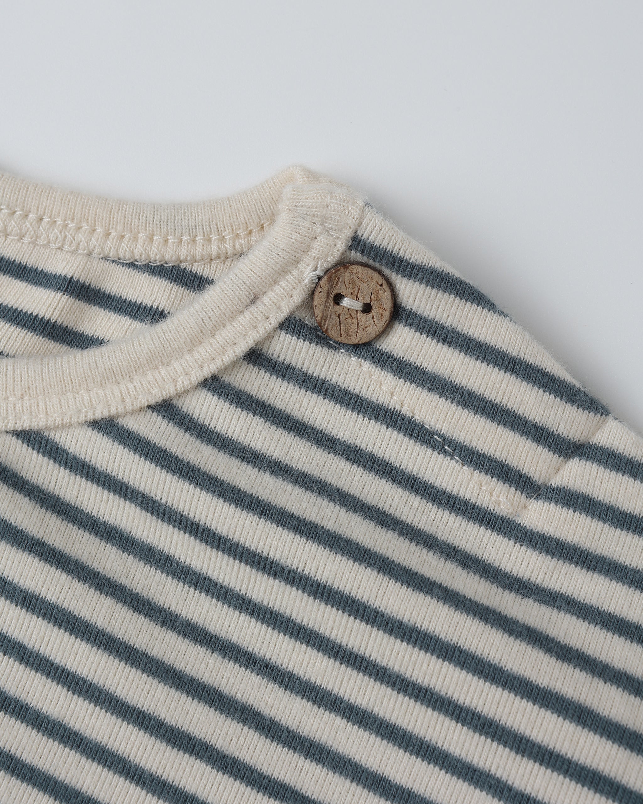 Long Sleeve Tee - Ocean Micro Stripe