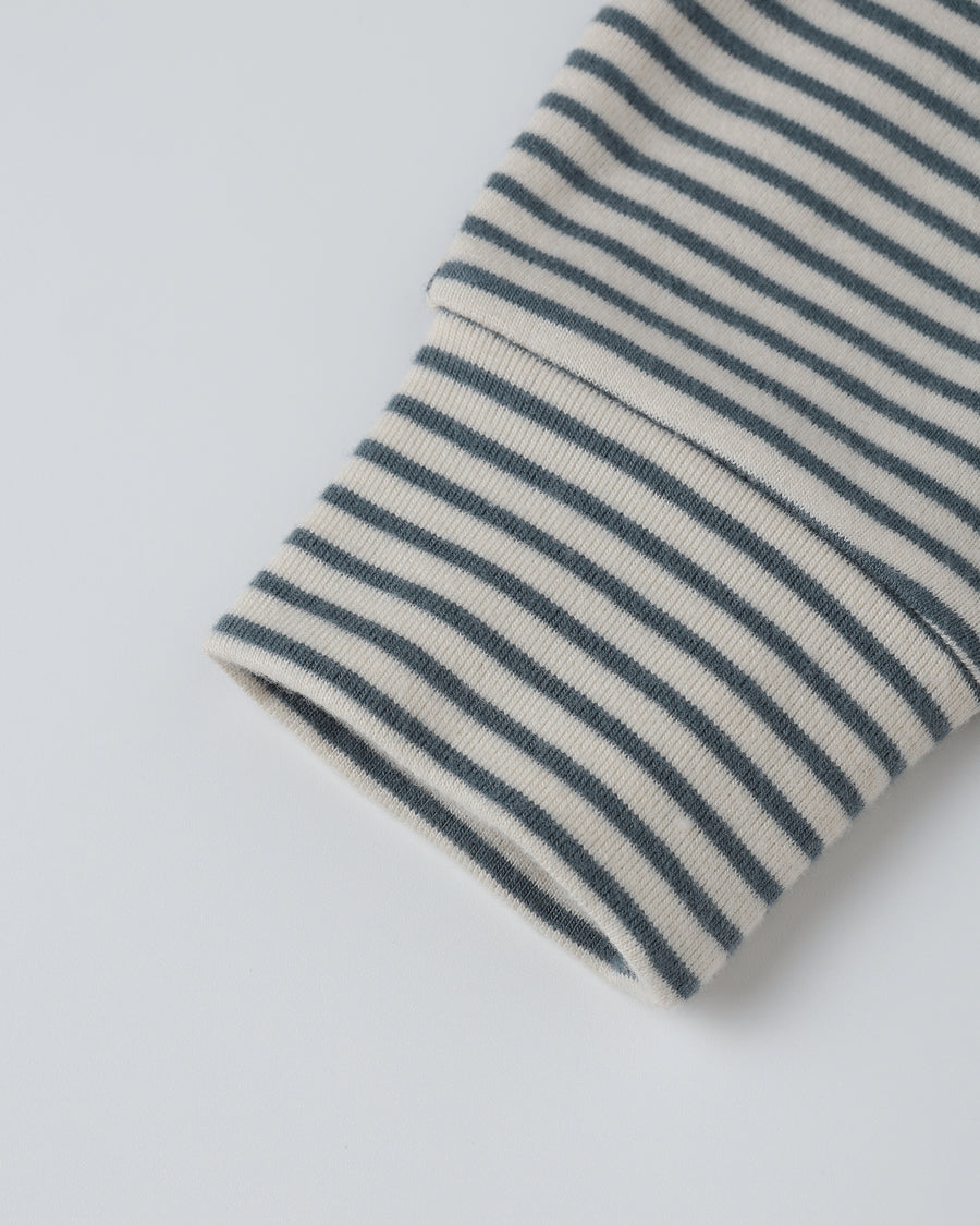 Draw String Pants - Ocean Micro Stripe