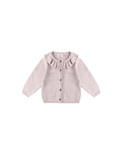 Ruffle Collar Cardigan - Lilac