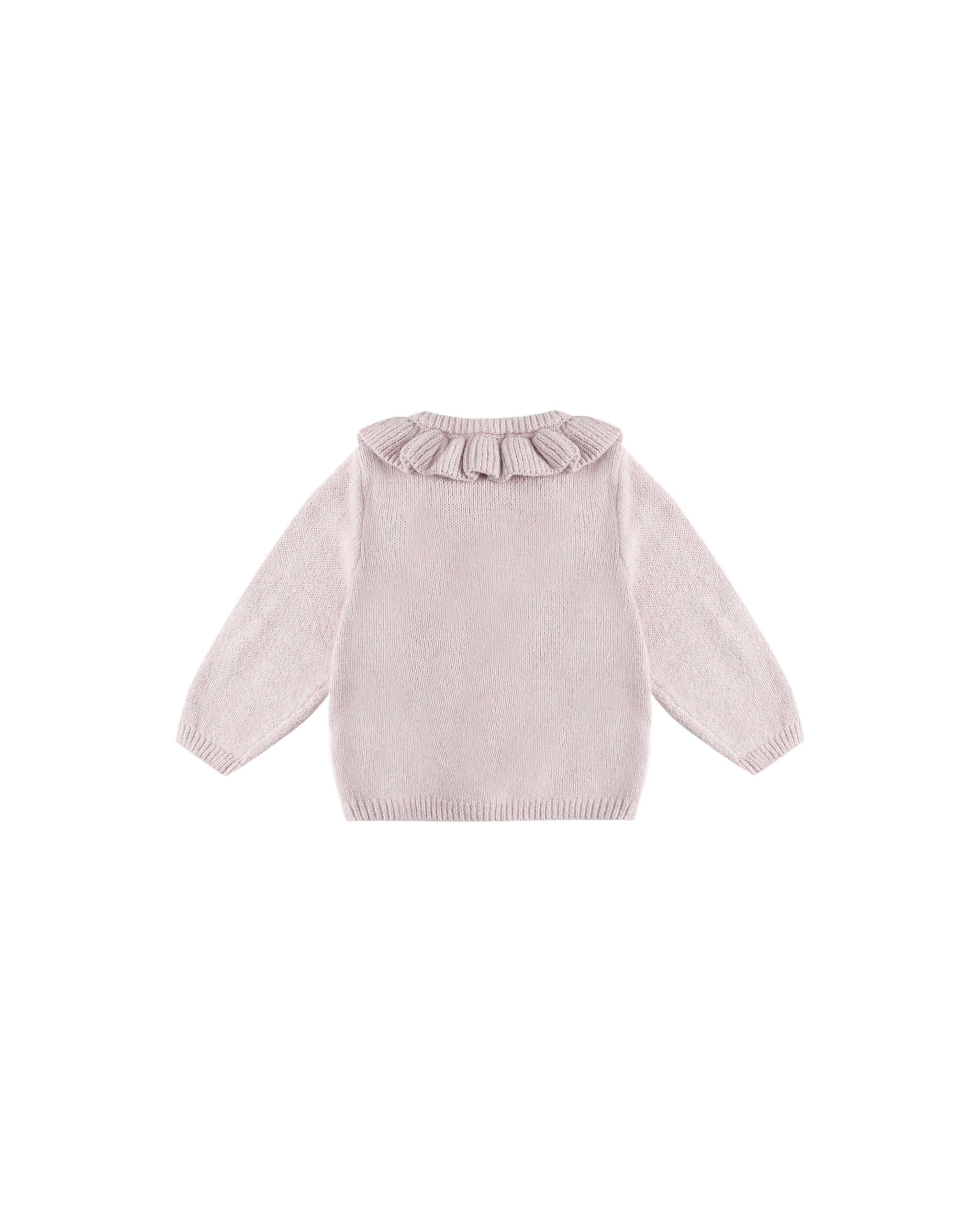 Ruffle Collar Cardigan - Lilac