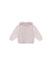 Ruffle Collar Cardigan - Lilac