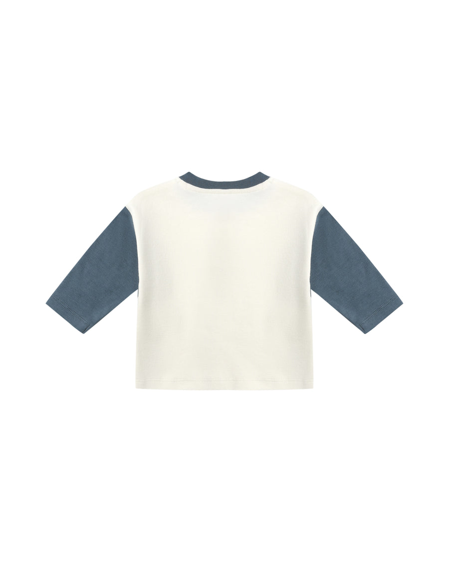 Long Sleeve Henley Tee - Ocean