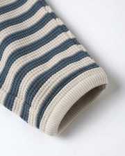 Waffle Slouch Set - Ocean Stripe