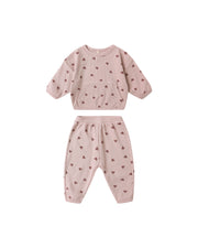 Waffle Slouch Set - Hearts
