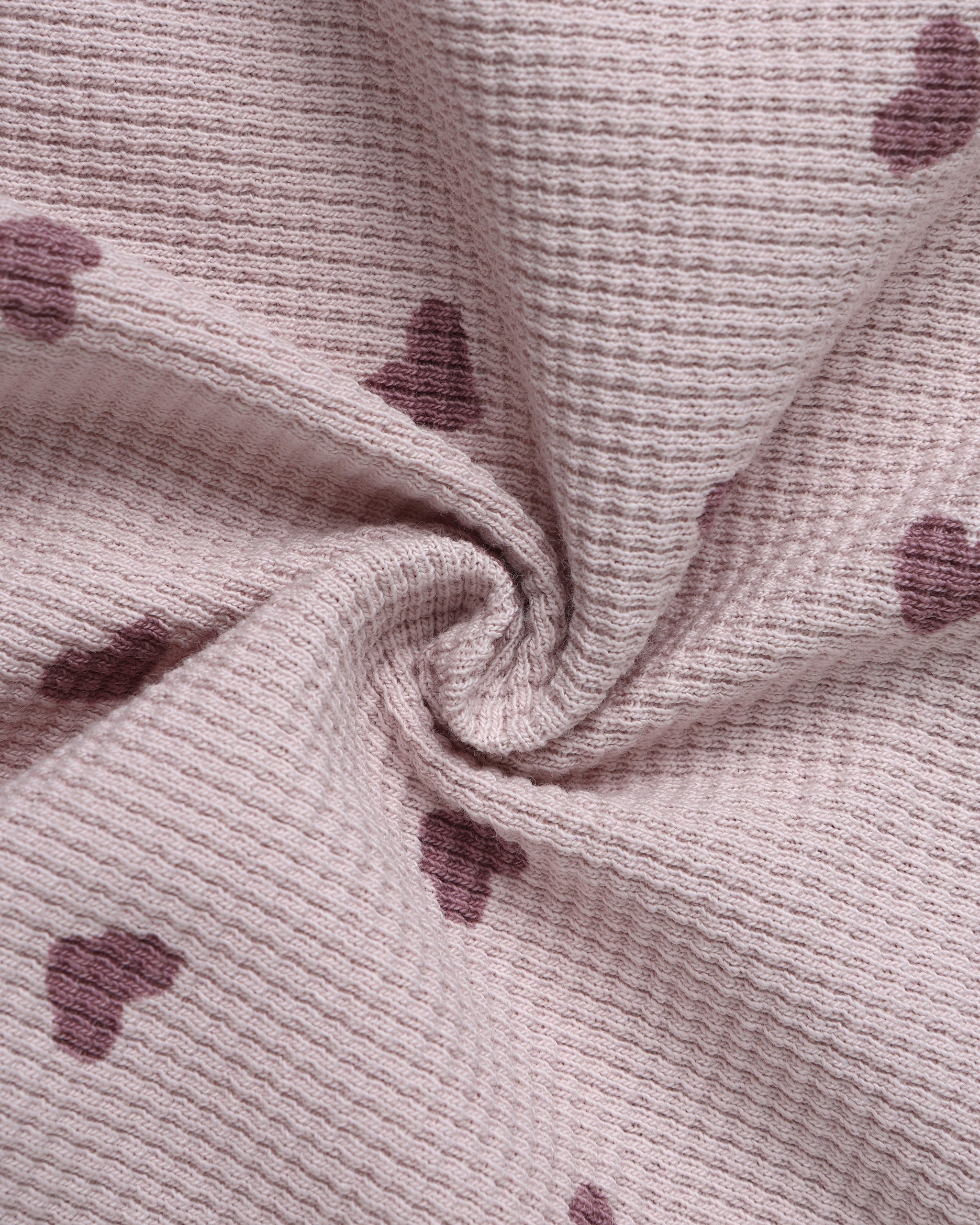 Waffle Slouch Set - Hearts