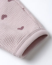 Waffle Slouch Set - Hearts