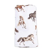 Bamboo Swaddle Blanket - Wild Horses