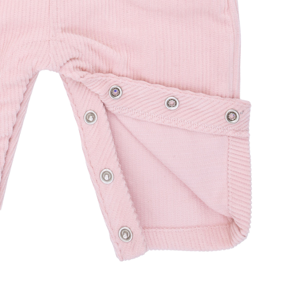 Uni Old School Overall - Veiled Pink Corduroy - Horse Applique
