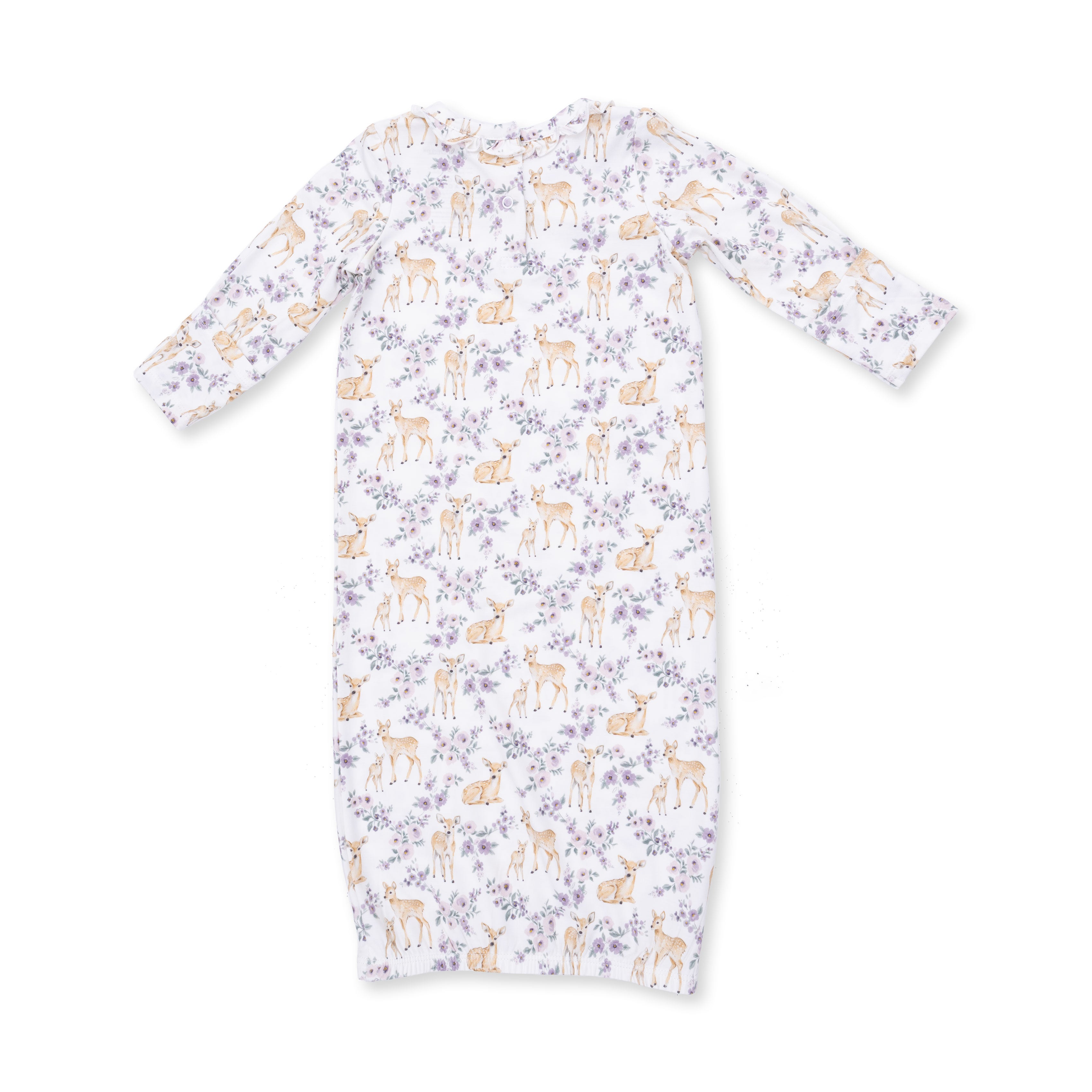 Kimono Gown and Knot Headband - Floral Deer