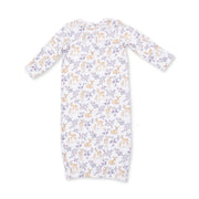 Kimono Gown and Knot Headband - Floral Deer