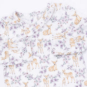 Kimono Gown and Knot Headband - Floral Deer