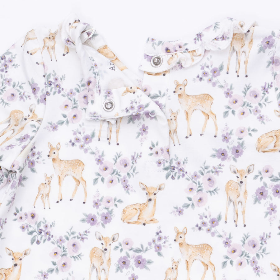 Kimono Gown and Knot Headband - Floral Deer