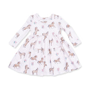 Twirly Long Sleeve Dress - I love Horses