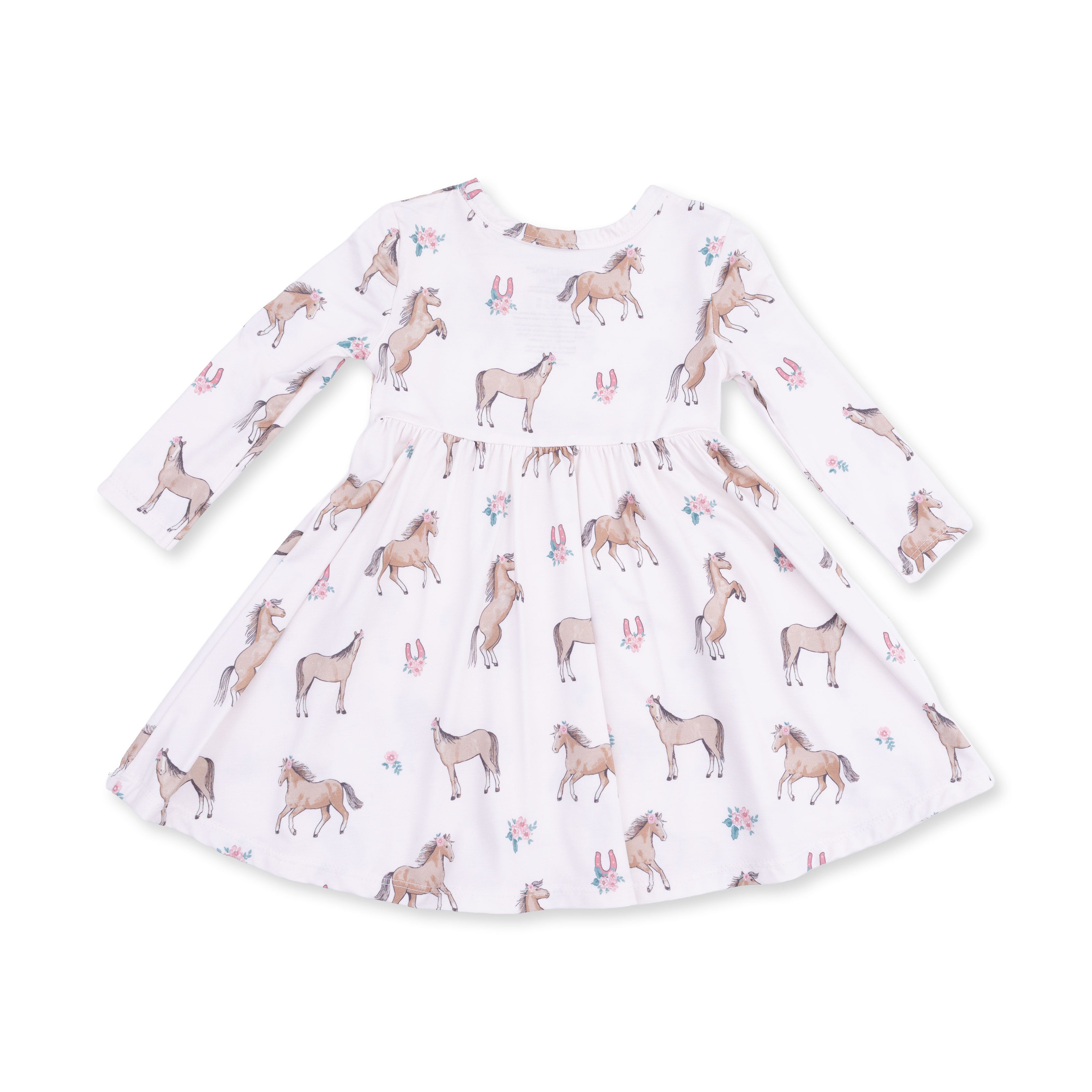 Twirly Long Sleeve Dress - I love Horses