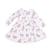 Twirly Long Sleeve Dress - I love Horses
