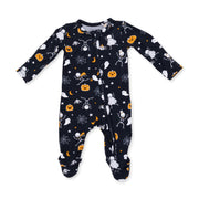 Bamboo Zipper Glow in the Dark Footie - Halloween Skeleton Buddies