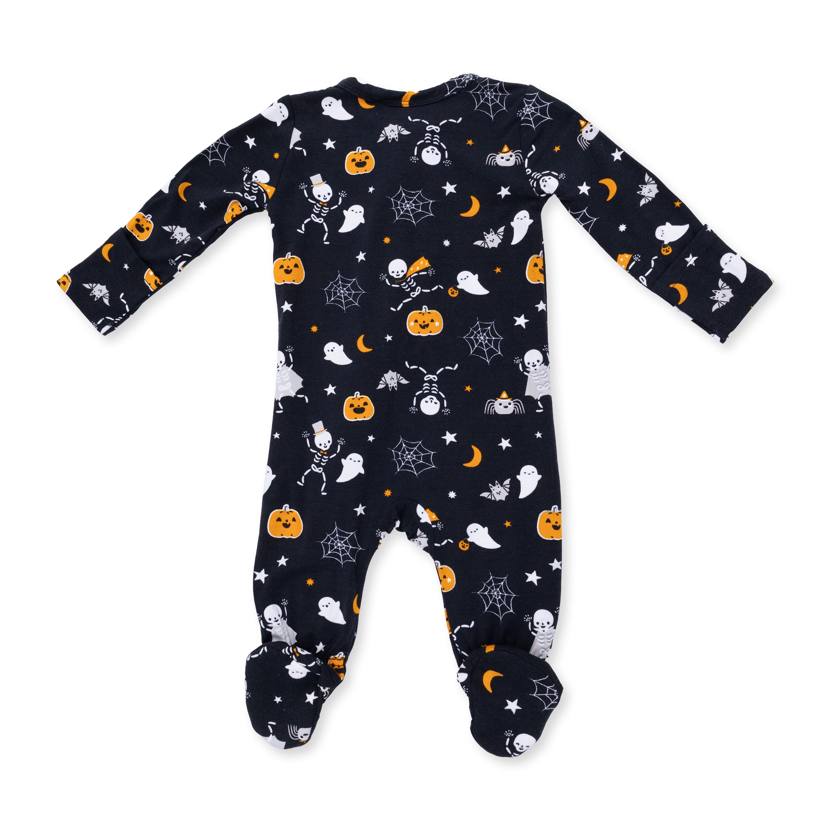 Bamboo Zipper Glow in the Dark Footie - Halloween Skeleton Buddies