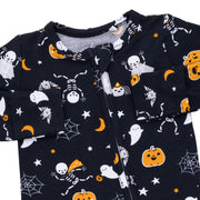 Bamboo Zipper Glow in the Dark Footie - Halloween Skeleton Buddies