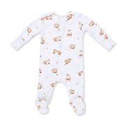 Bamboo Zipper Footie - Little Explorer Fox
