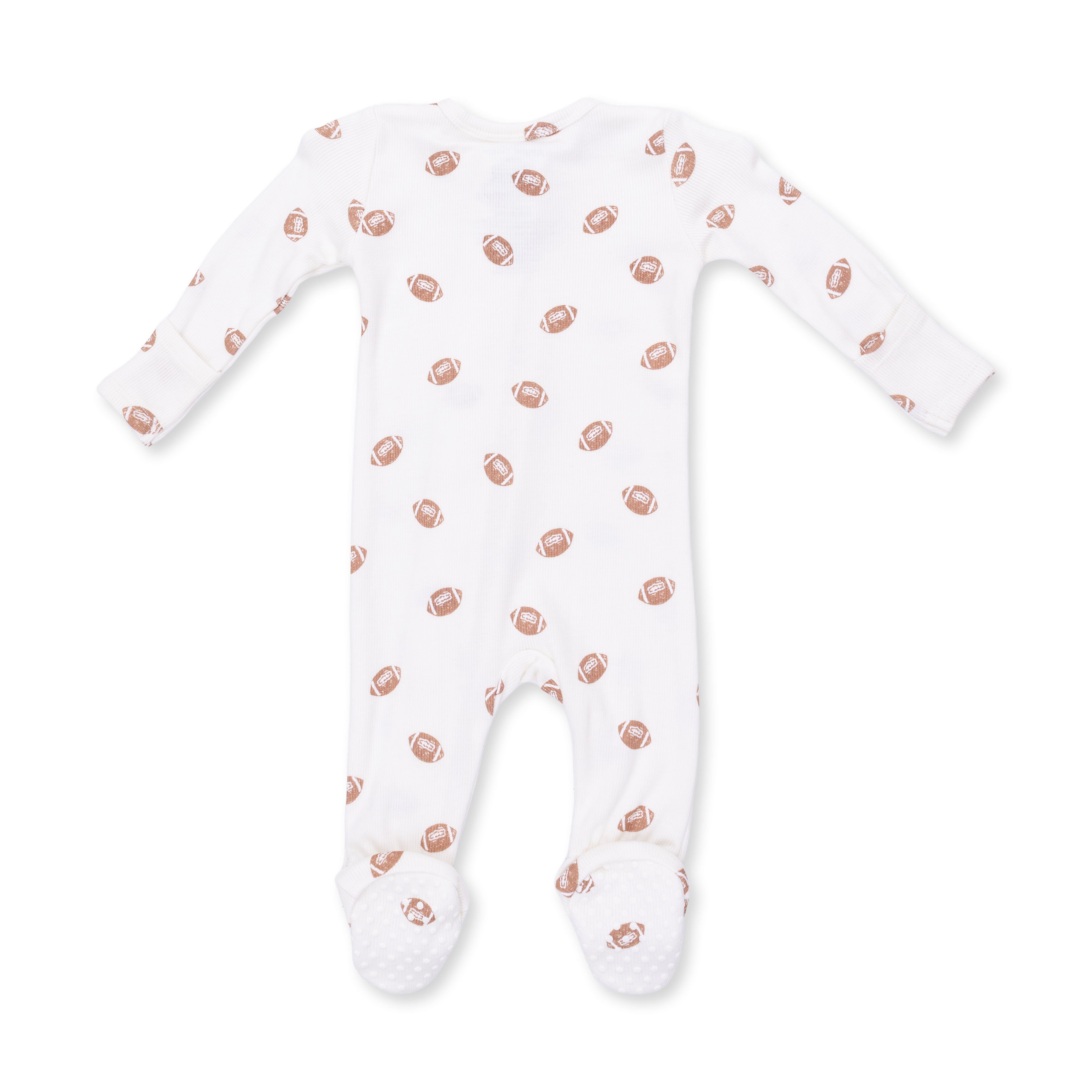 Bamboo Zipper Footie - Mini Footballs