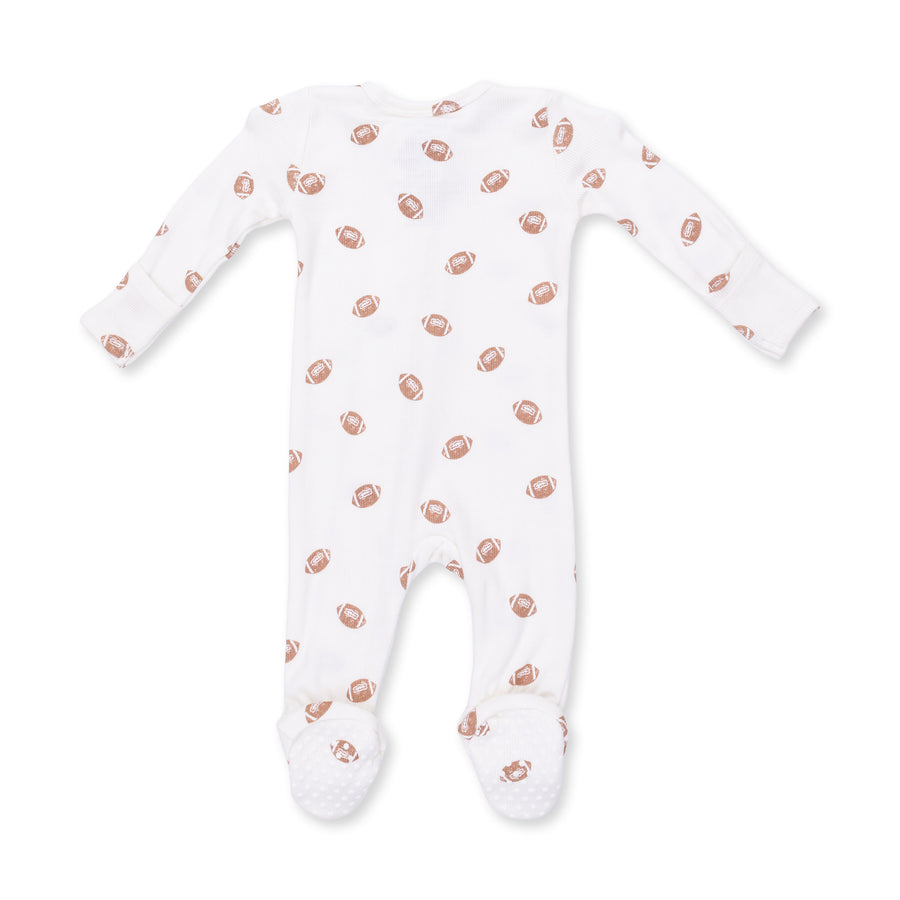 Bamboo Zipper Footie - Mini Footballs