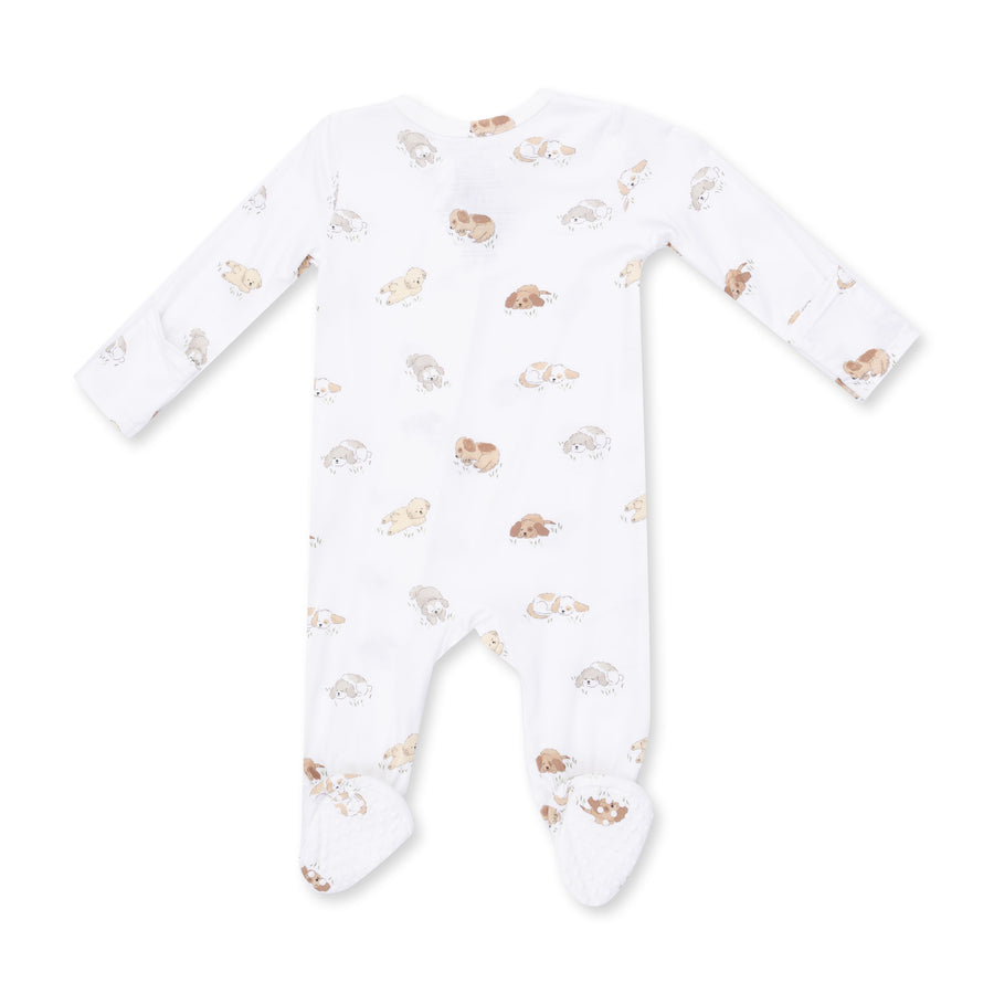 Bamboo Zipper Footie - Puppy Snuggle Club