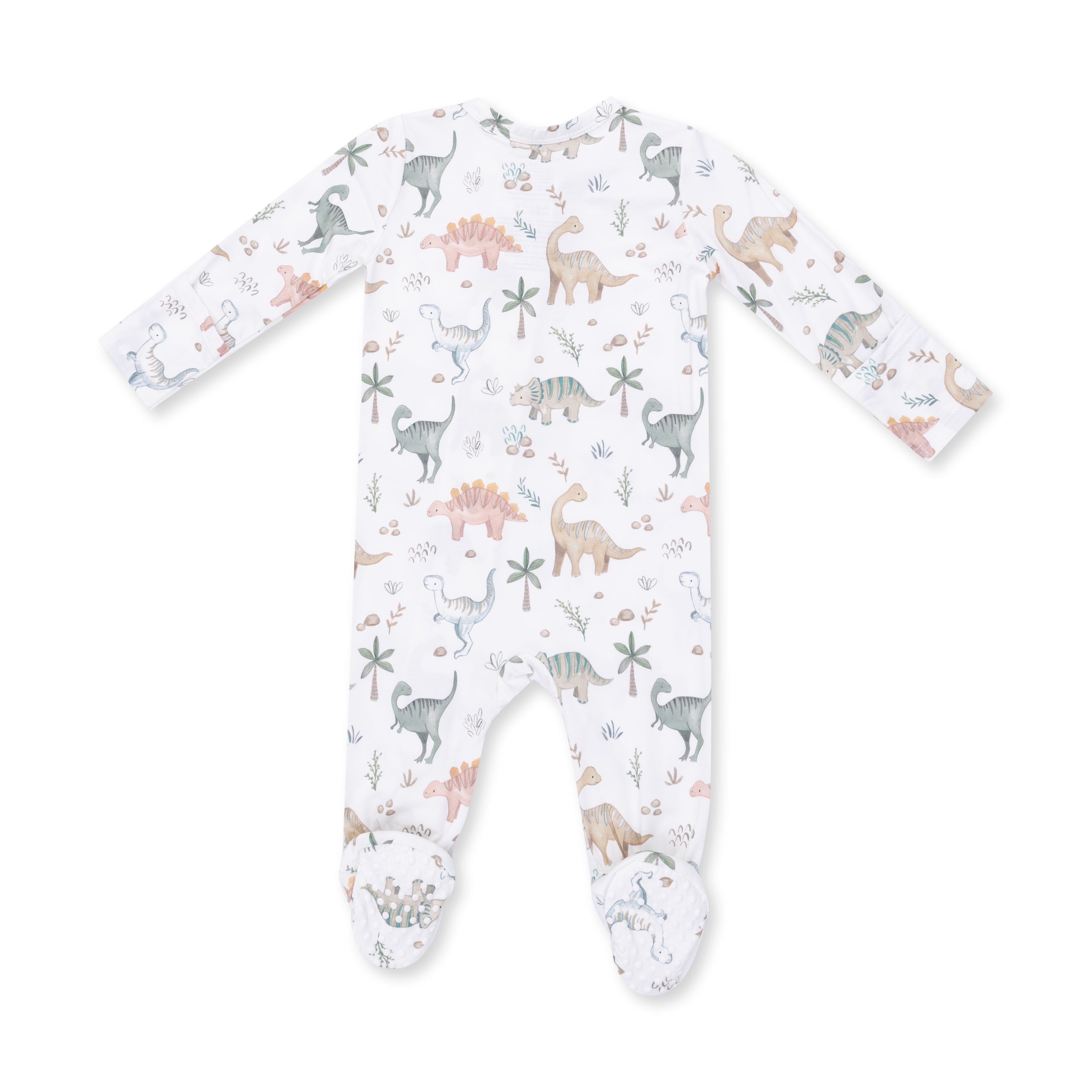 Bamboo Zipper Footie - Sweet Baby Dinos