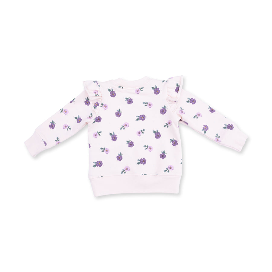 Ruffle Sweatshirt and Bamboo Leggings - Violetta Floral