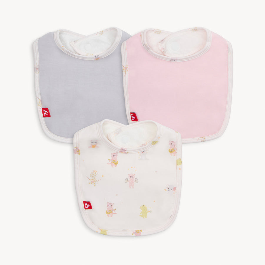 Modal Magnetic Bib Set - Pink baby Beats