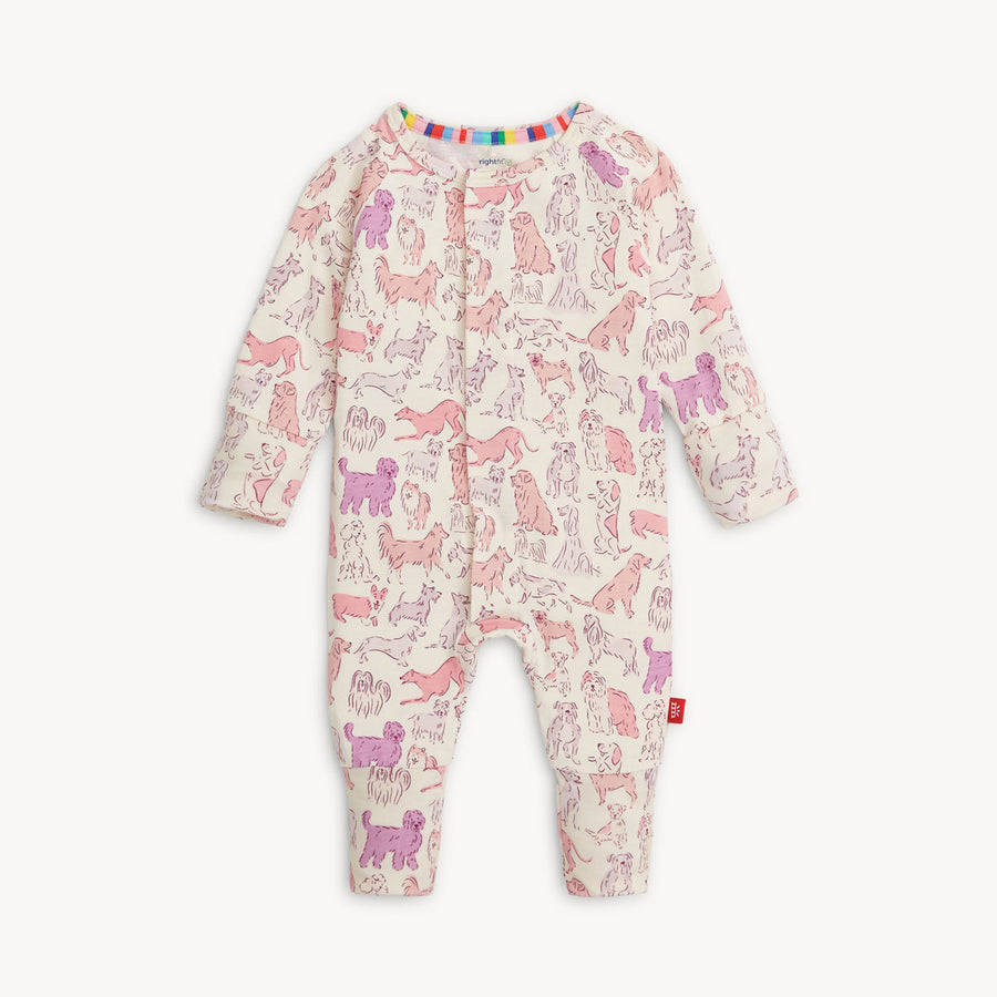 Modal Magnetic Convertible Coverall - Pink it's a PAW-TY
