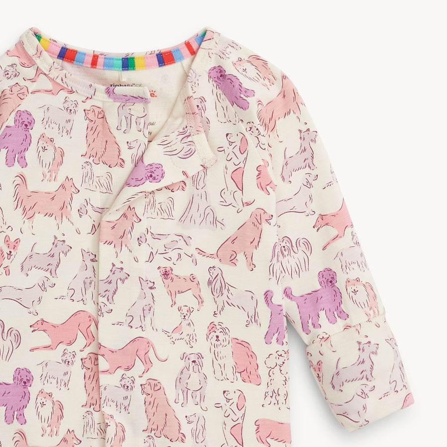 Modal Magnetic Convertible Coverall - Pink it's a PAW-TY