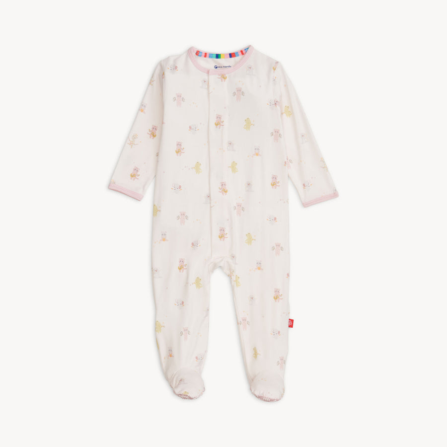 Modal Magnetic Footie - Pink Baby Beats