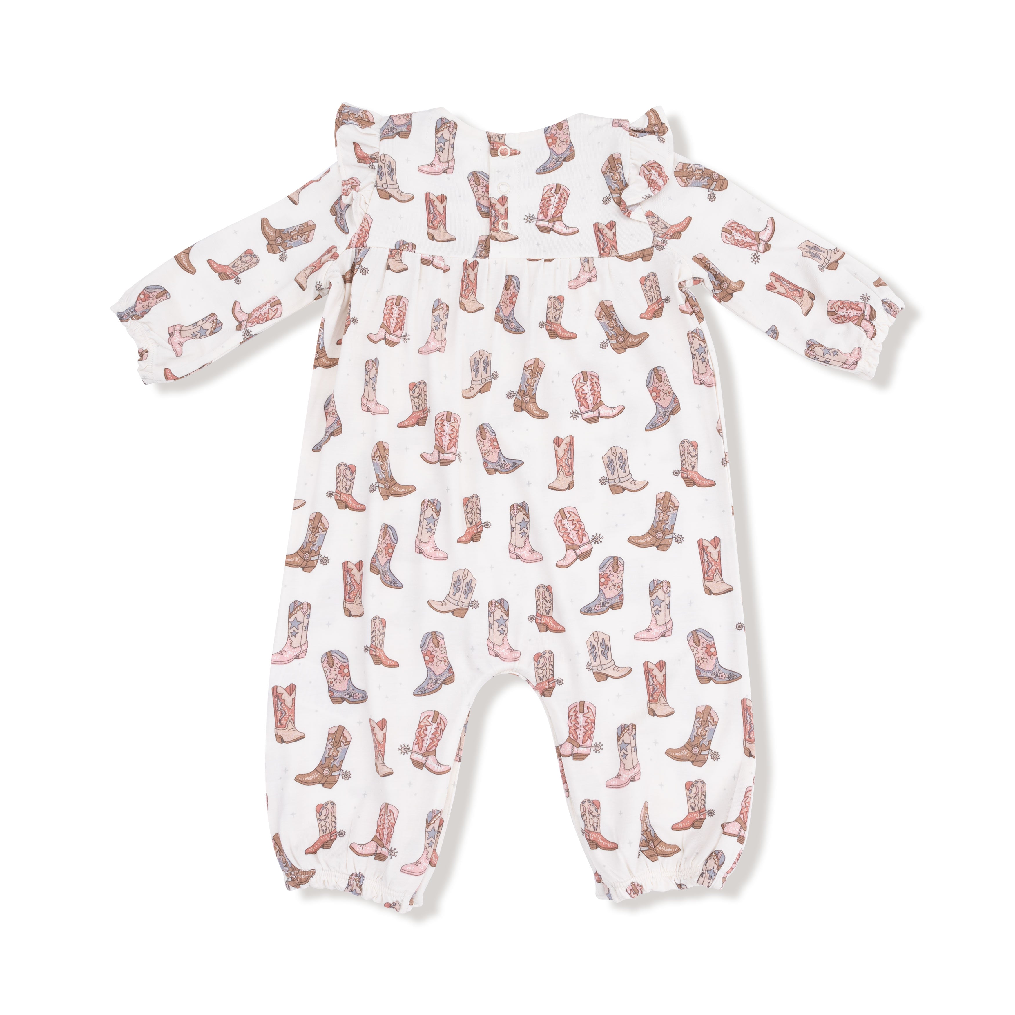 Ruffle Sleeve Romper - Future Cowgirl