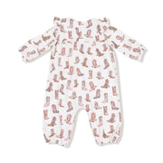 Ruffle Sleeve Romper - Future Cowgirl