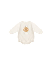 Crewneck Bubble Romper - Pumpkin