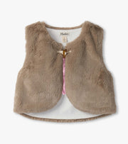 Cropped Faux Fur Vest