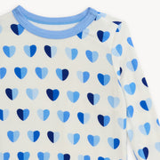 Modal Magnetic Long Sleeve Toddler Pajamas - XOXO - Blue