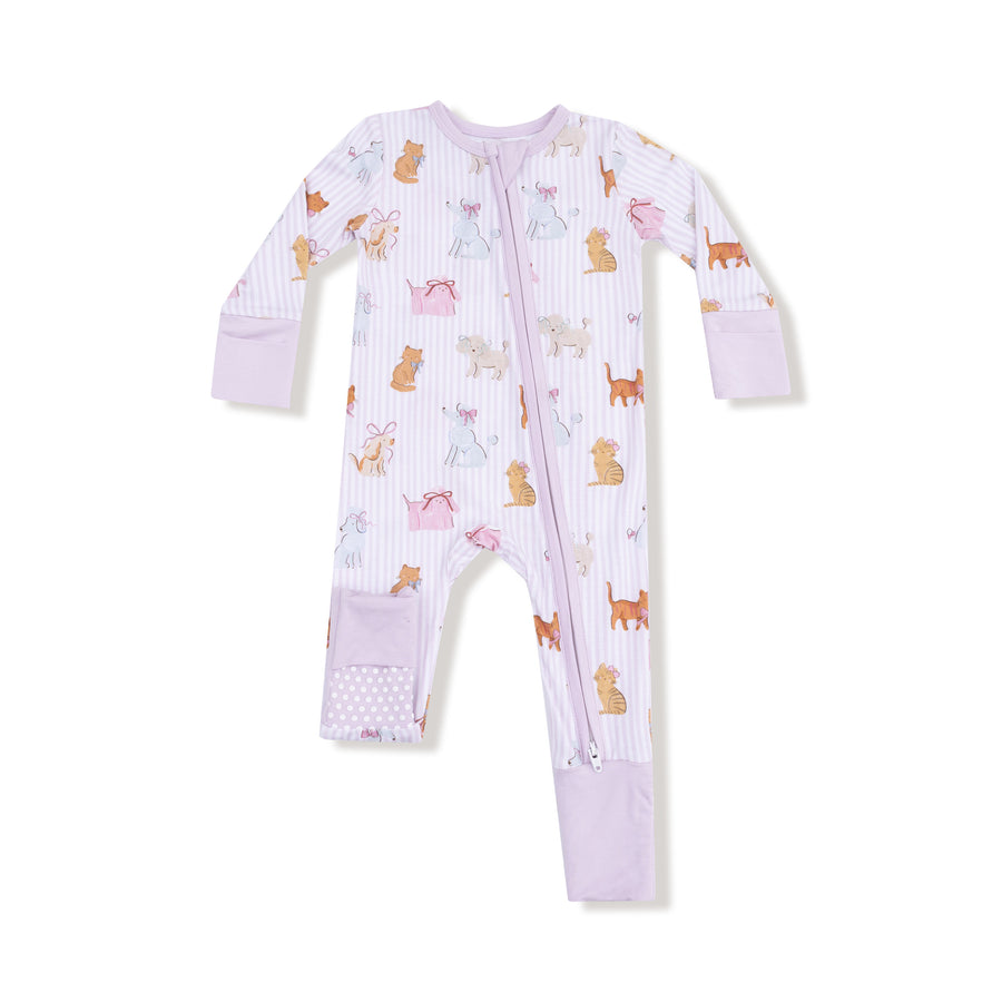Bamboo Zipper Romper - Fancy Pets