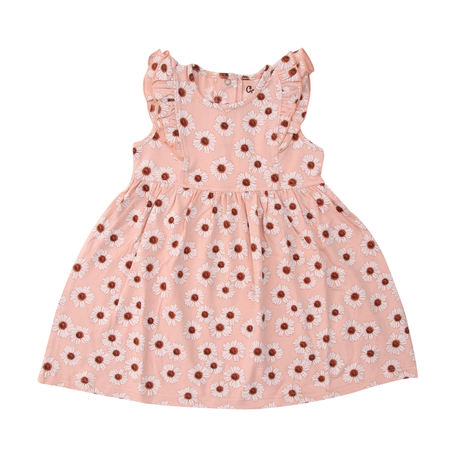Modal Dress - Coral Pink Sunflower