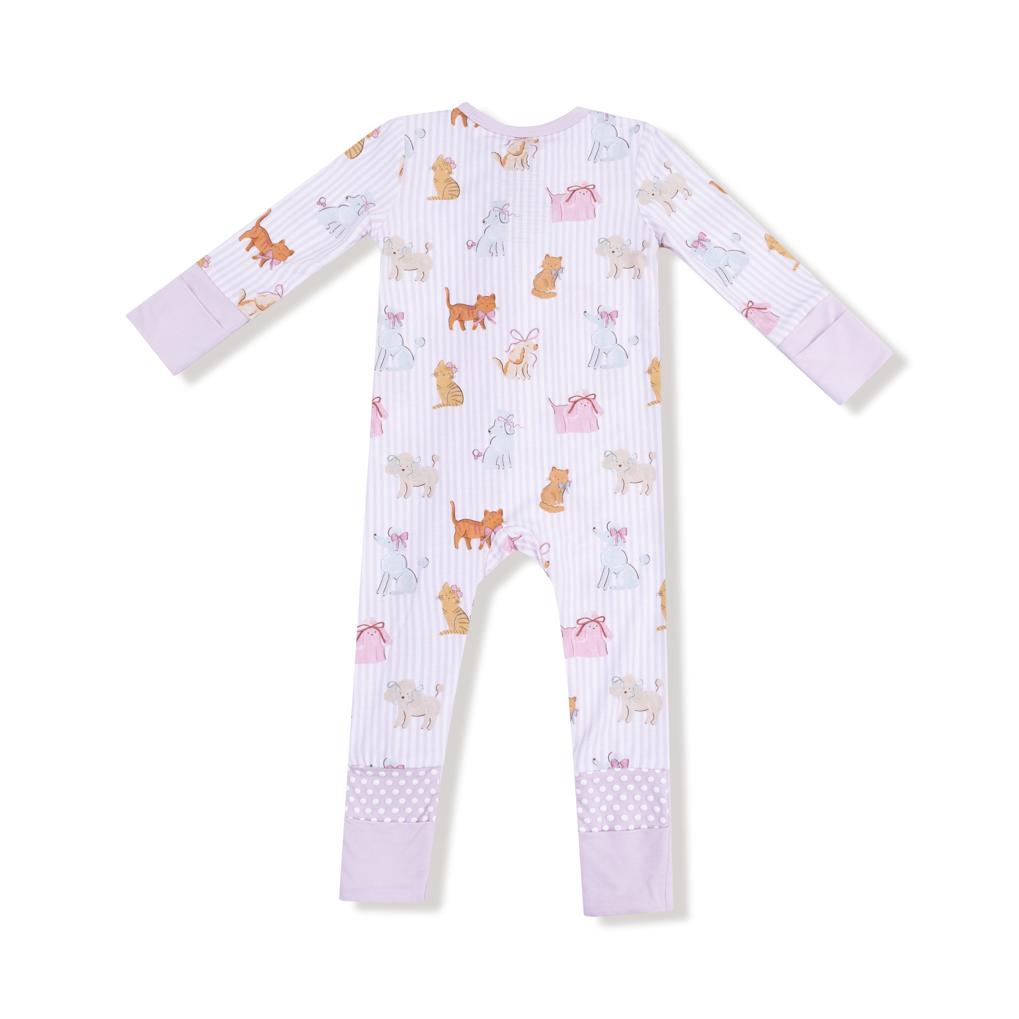 Bamboo Zipper Romper - Fancy Pets