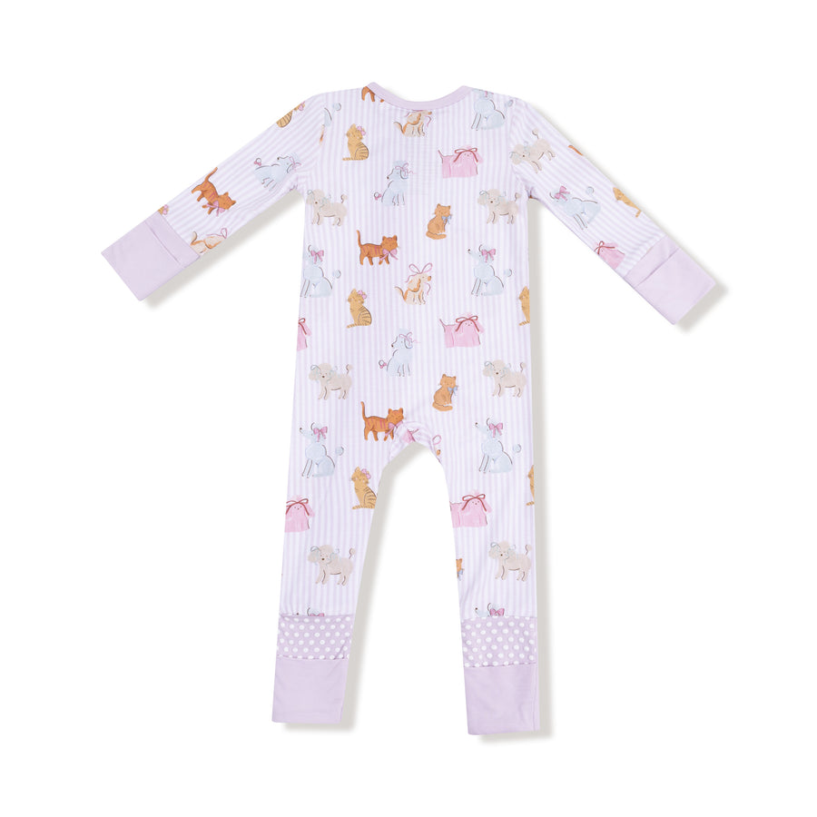 Bamboo Zipper Romper - Fancy Pets
