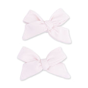 Bow Hair Clips (Set of 2) - Mauve Morn