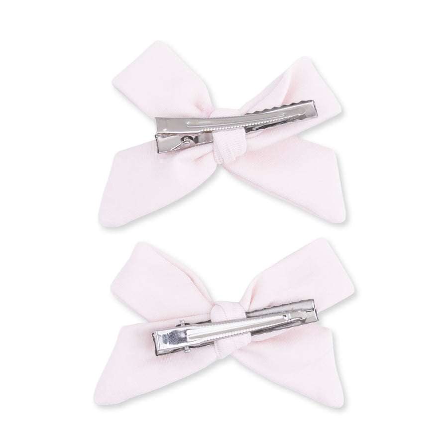 Bow Hair Clips (Set of 2) - Mauve Morn