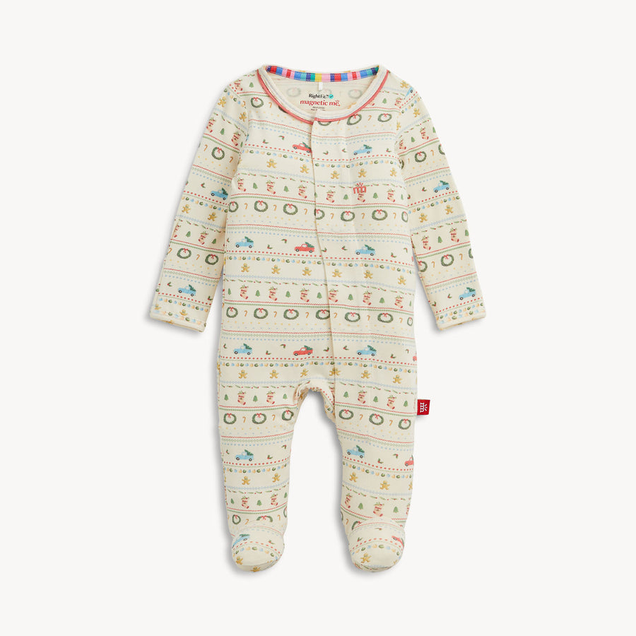 RightFit Magnetic Footie - Traditional Christmas