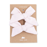 Bow Hair Clips (Set of 2) - Mauve Morn