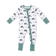Bamboo Zipper Romper - Black Bears
