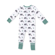 Bamboo Zipper Romper - Black Bears