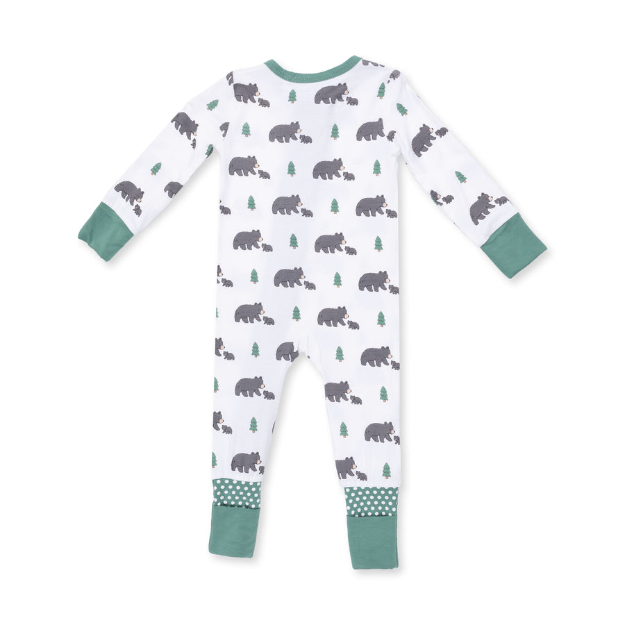 Bamboo Zipper Romper - Black Bears